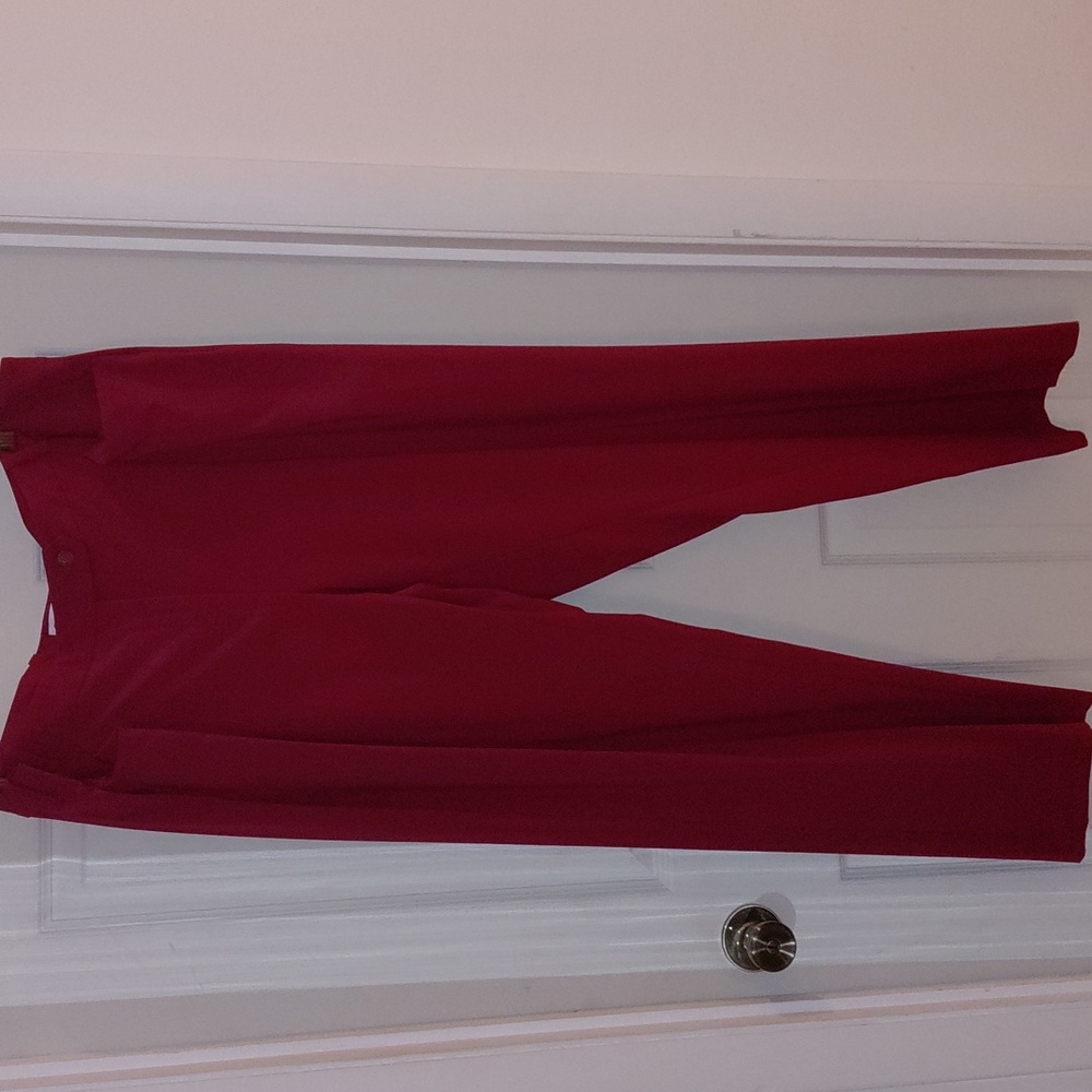 NWT Calvin Klein Red Slacks Size 16W Modern Fit - Picture 2 of 6
